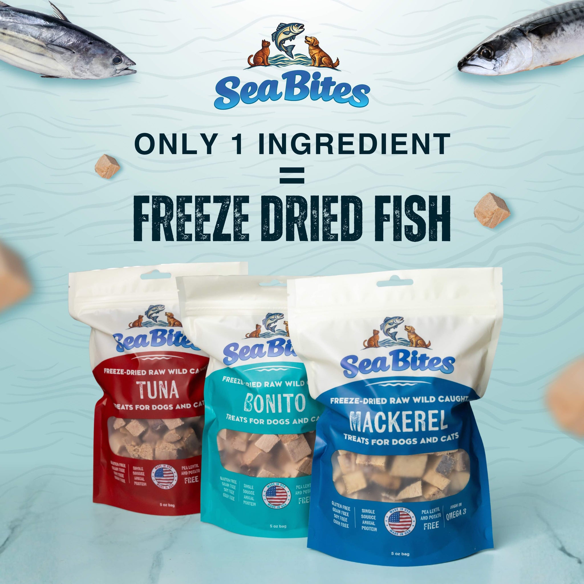 Buy Freeze-Dried Bonito Dog Treats (5 oz) | Starter Pack
